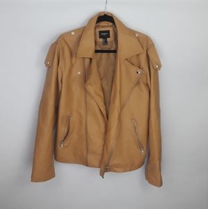 Forever 21 Men Faux Leather Motorcycle Jacket